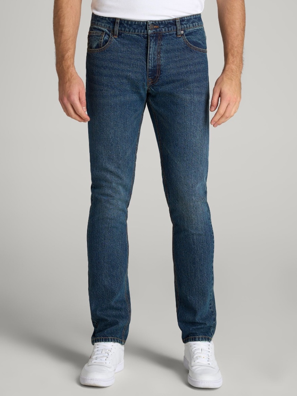 American Tall LJ&S TAPERED Jeans for Tall Men in Machine Blue Size 3232 / 38 / M